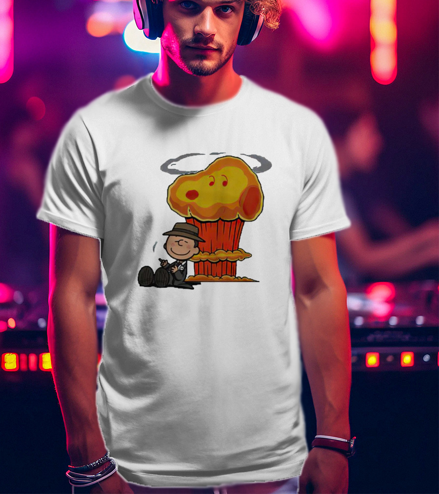 Oppeanutheimer Snoopy Explosion With Charlie Brown Smoking T-Shirt