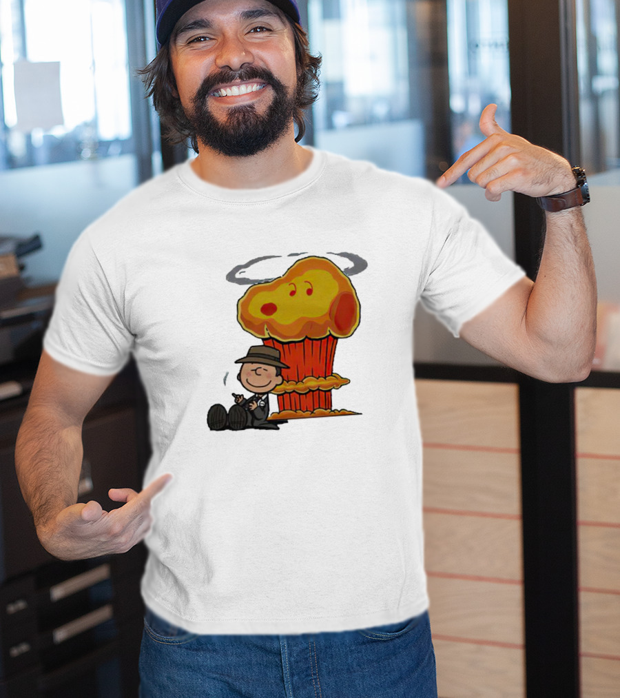 Oppeanutheimer Snoopy Explosion With Charlie Brown Smoking T-Shirt