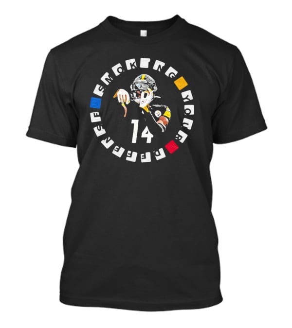 Steelers George Pickens Smoking Your Defense Number 14 Football T-Shirt