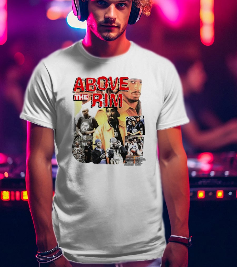 Above The Rim 2Pac Shoot Out Picture Collage T-Shirt
