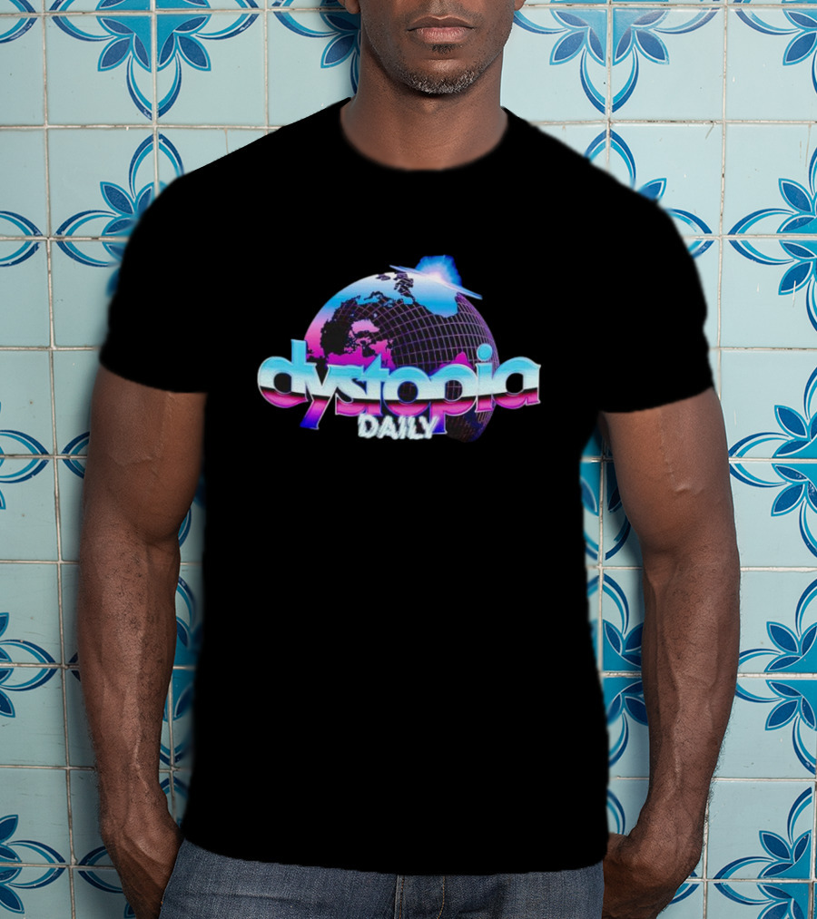 Dystopia Daily Retro Futuristic Globe T-Shirt