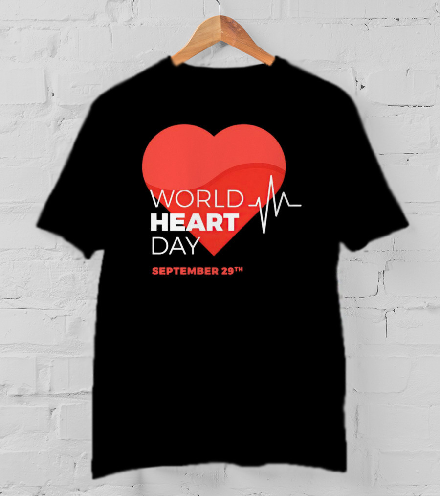 World Heart Day September 29th Heartbeat T-Shirt
