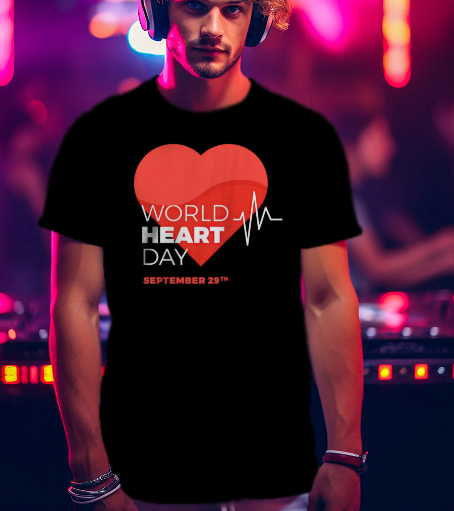 World Heart Day September 29th Heartbeat T-Shirt