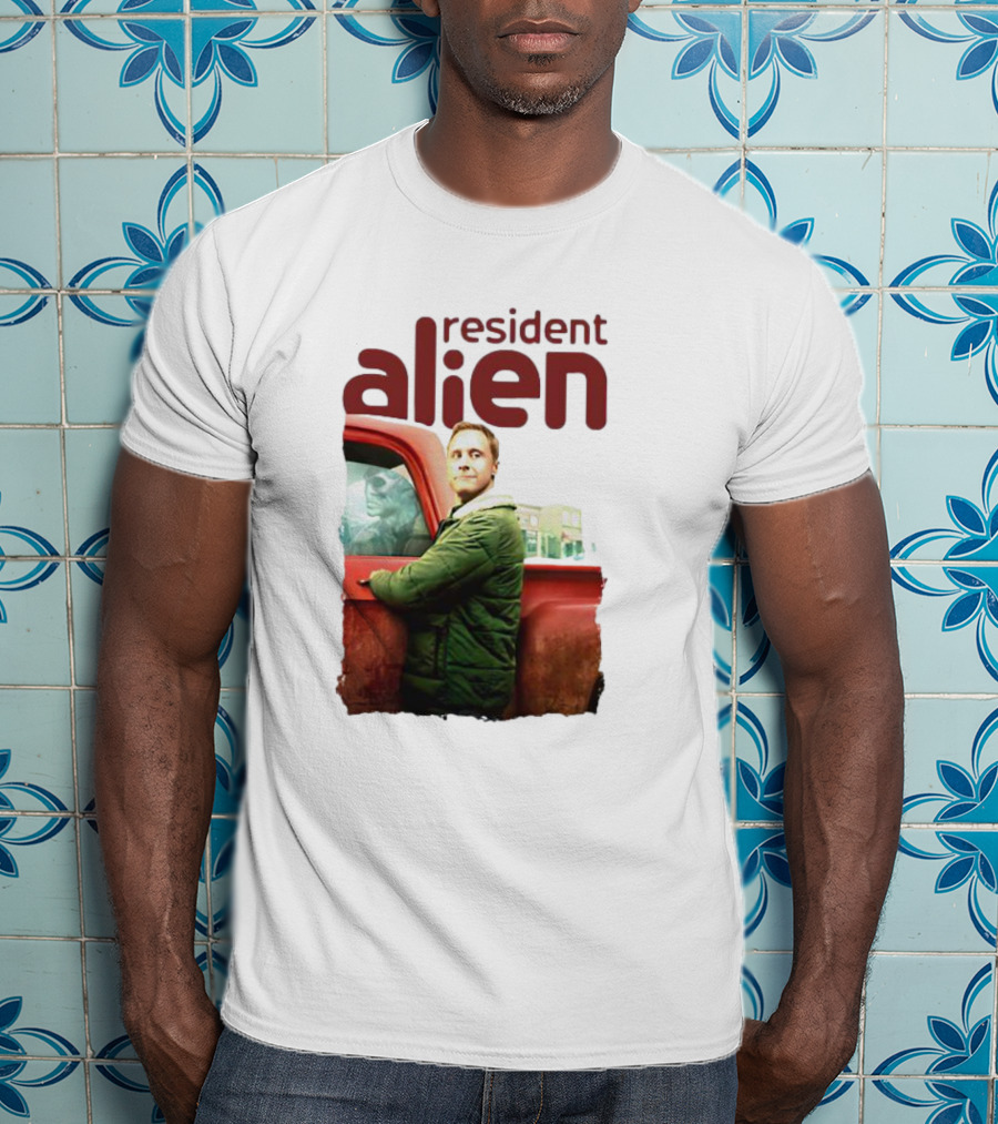 Resident Alien Christmas Truck Scene T-Shirt