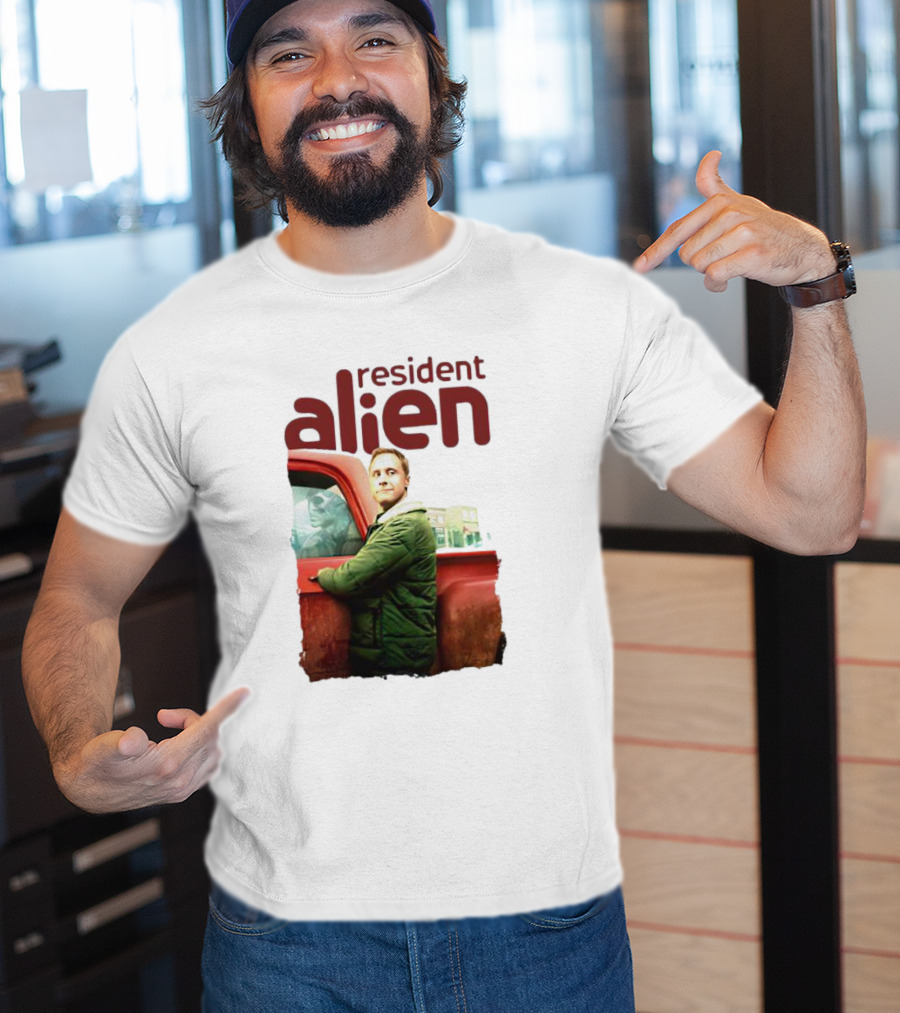 Resident Alien Christmas Truck Scene T-Shirt