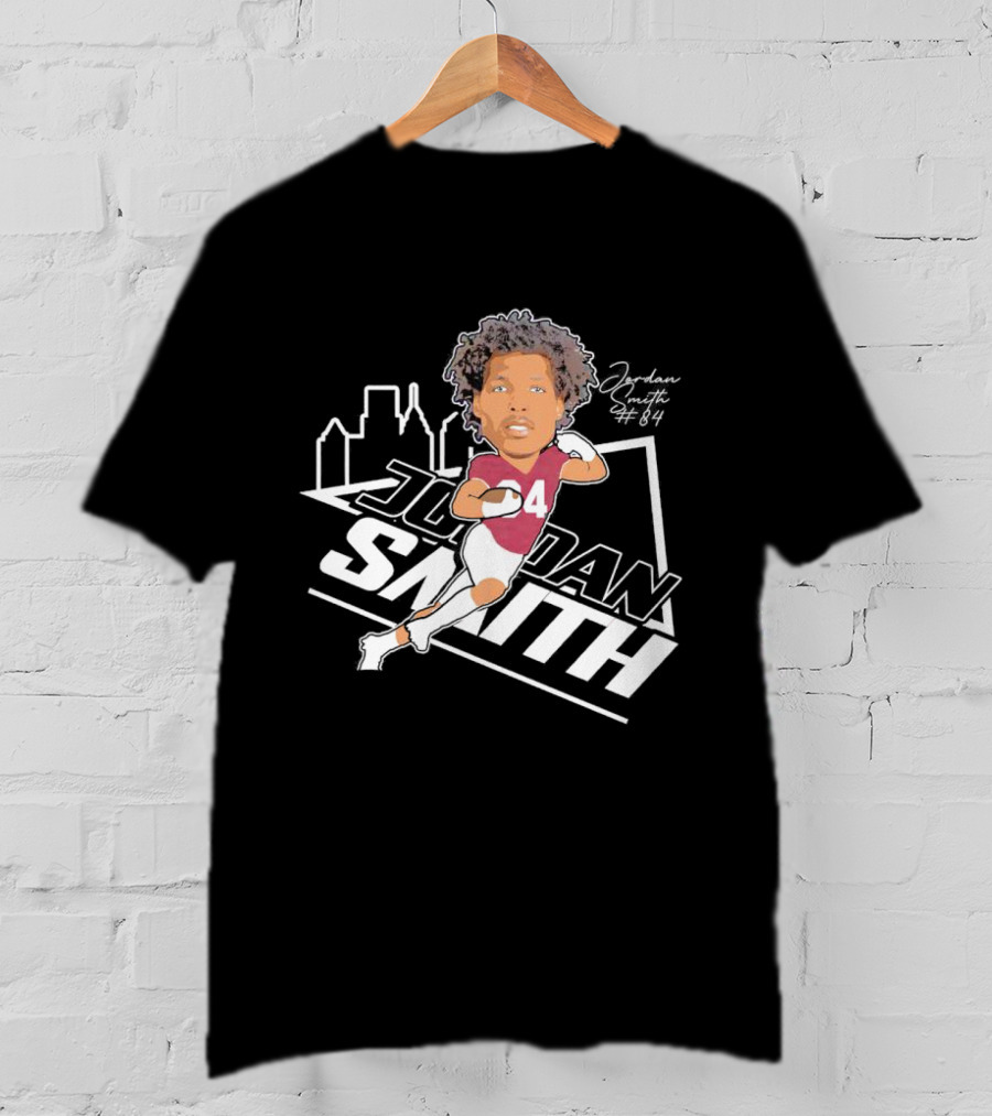 Jordan Smith #84 Temple Football Player Skyline T-Shirt