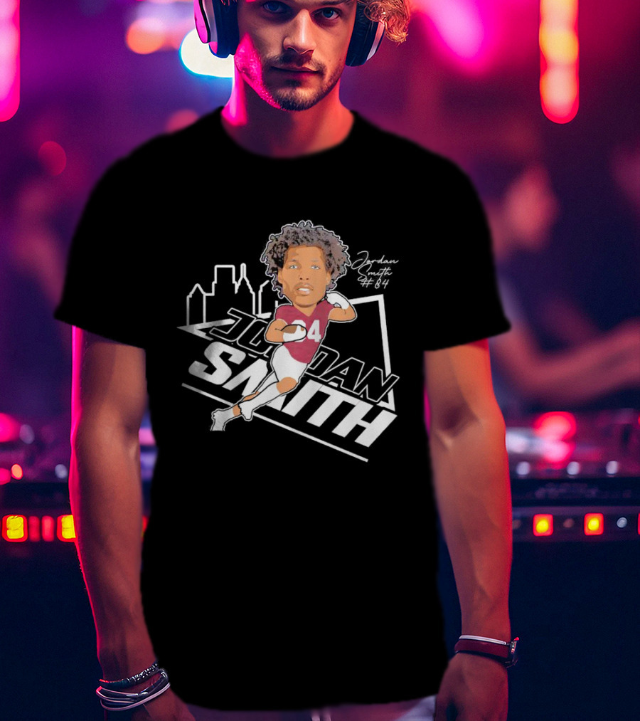 Jordan Smith #84 Temple Football Player Skyline T-Shirt