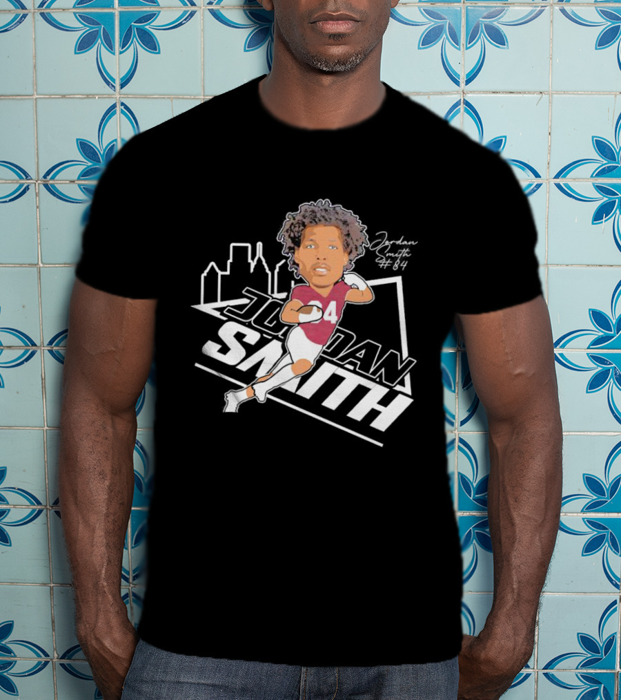 Jordan Smith #84 Temple Football Player Skyline T-Shirt