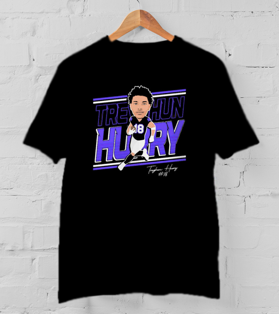 Treyshun Hurry #18 Support Weber State Wide Receiver T-Shirt