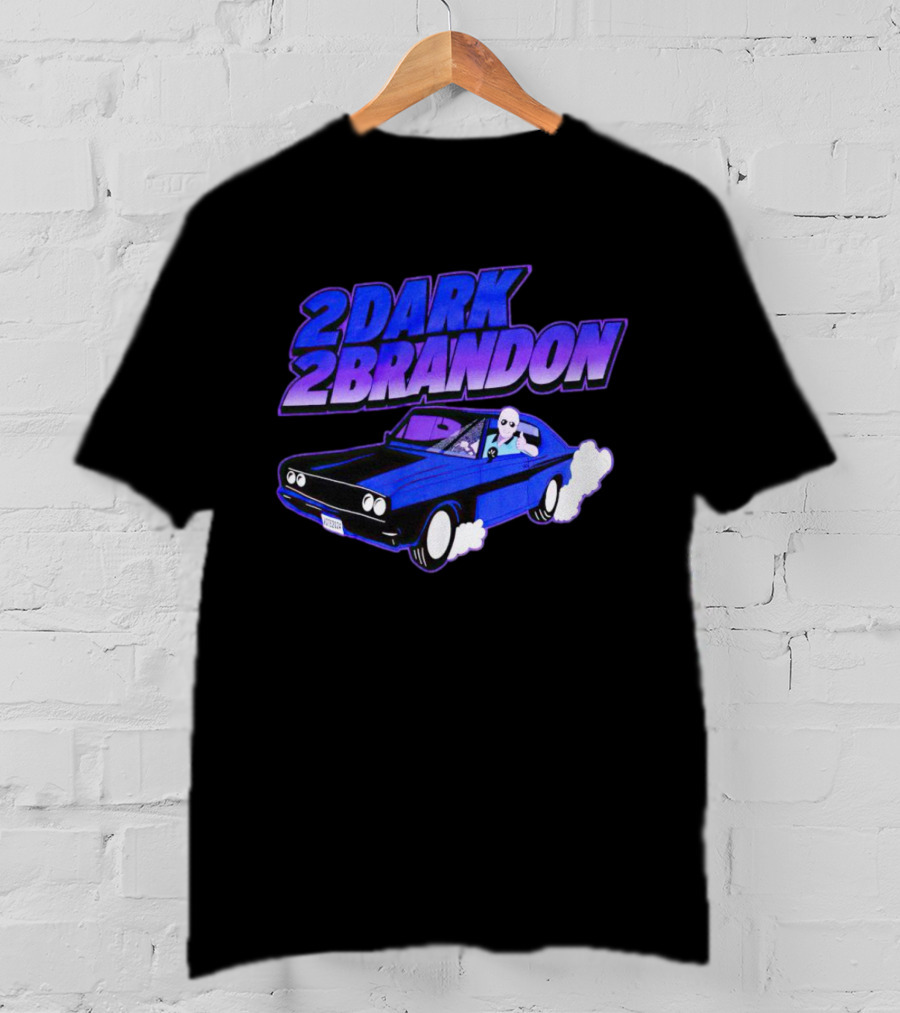 2 Dark 2 Brandon Purple Car Graphic With Driving Character T-Shirt