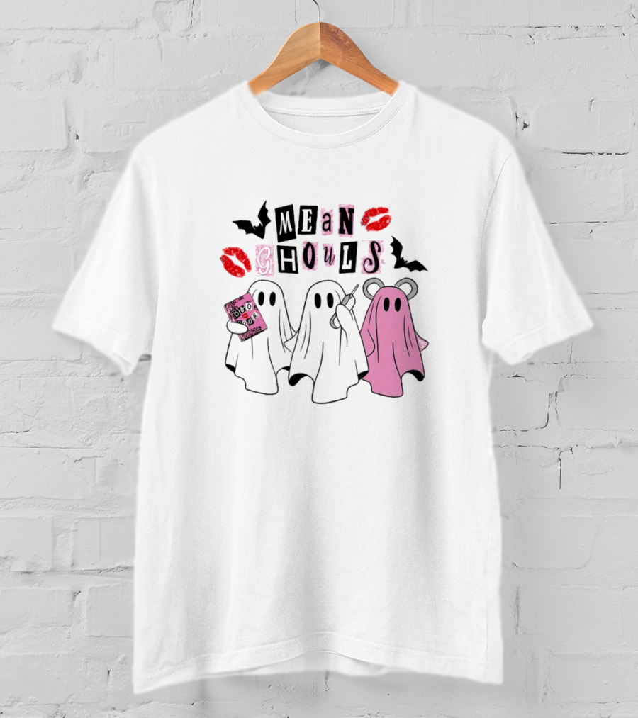 Mean Ghouls Halloween Ghosts Bats Lipstick Phone Accessories T-Shirt