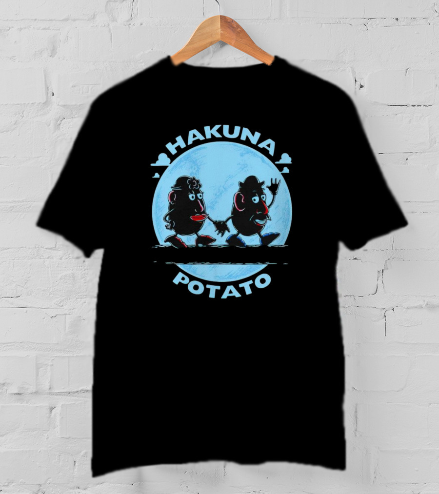 Hakuna Potato Walking Pastel Moon T-Shirt