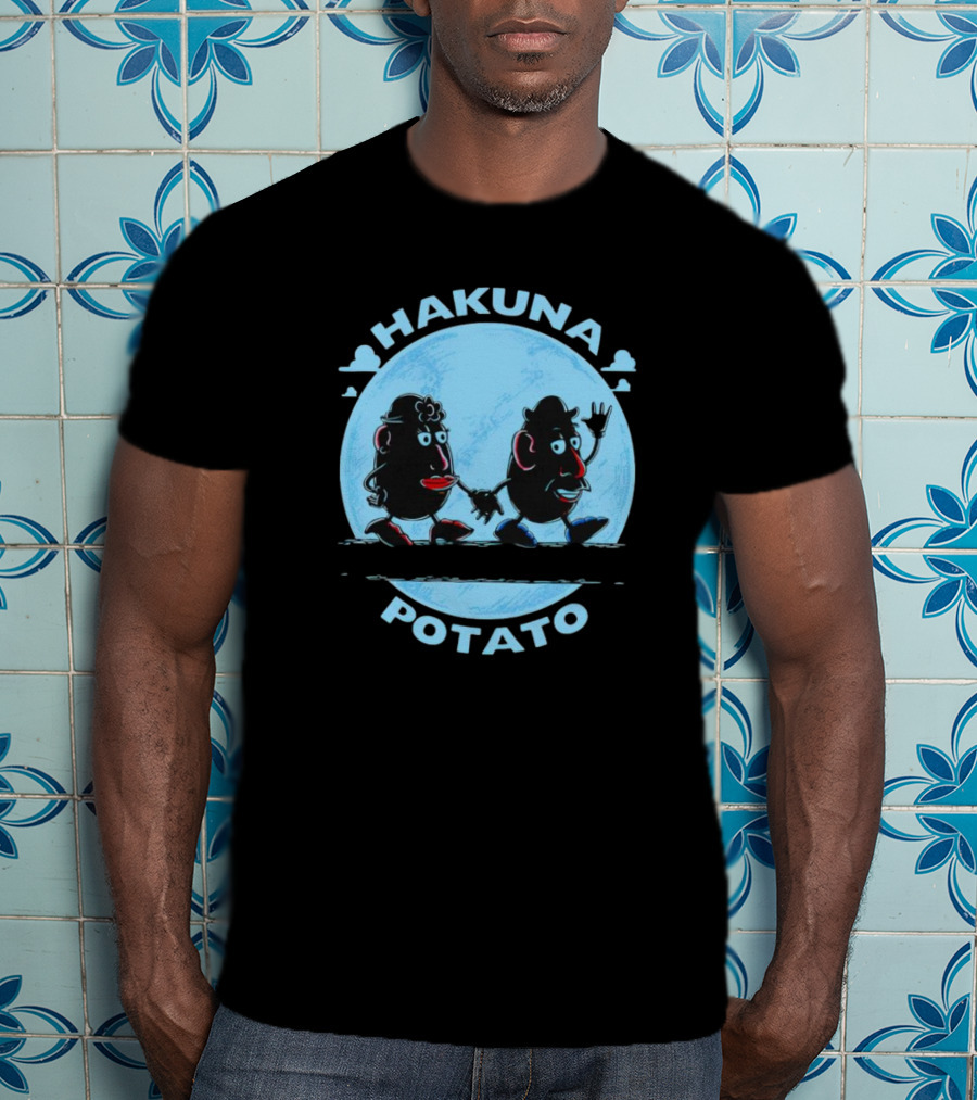 Hakuna Potato Walking Pastel Moon T-Shirt