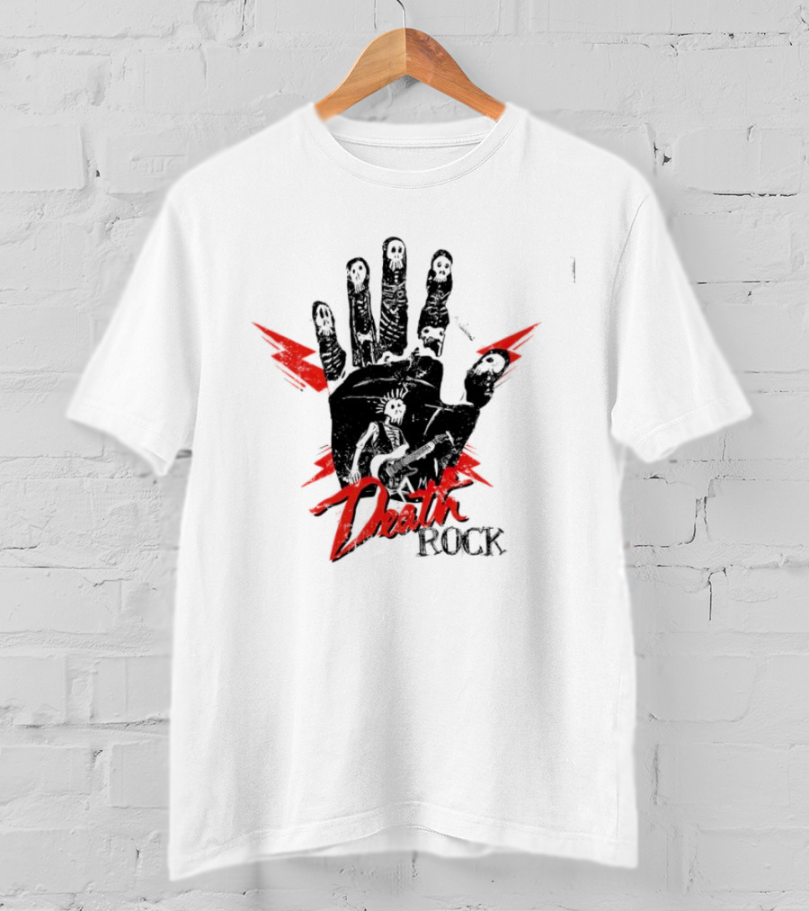 Hand Skeleton Lightning Death Rock T-Shirt