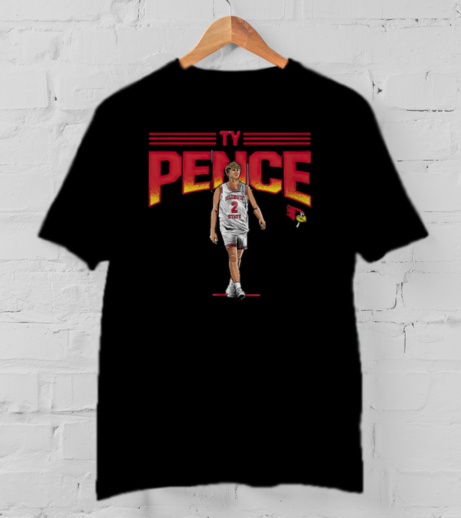 Ty Pence Illinois State Basketball Caricature T-Shirt