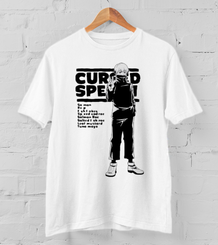 Cursed Speech Jujutsu Kaisen Toge Inumaki Sa Mon Shake Salmon Roe Tuna Mayo T-Shirt