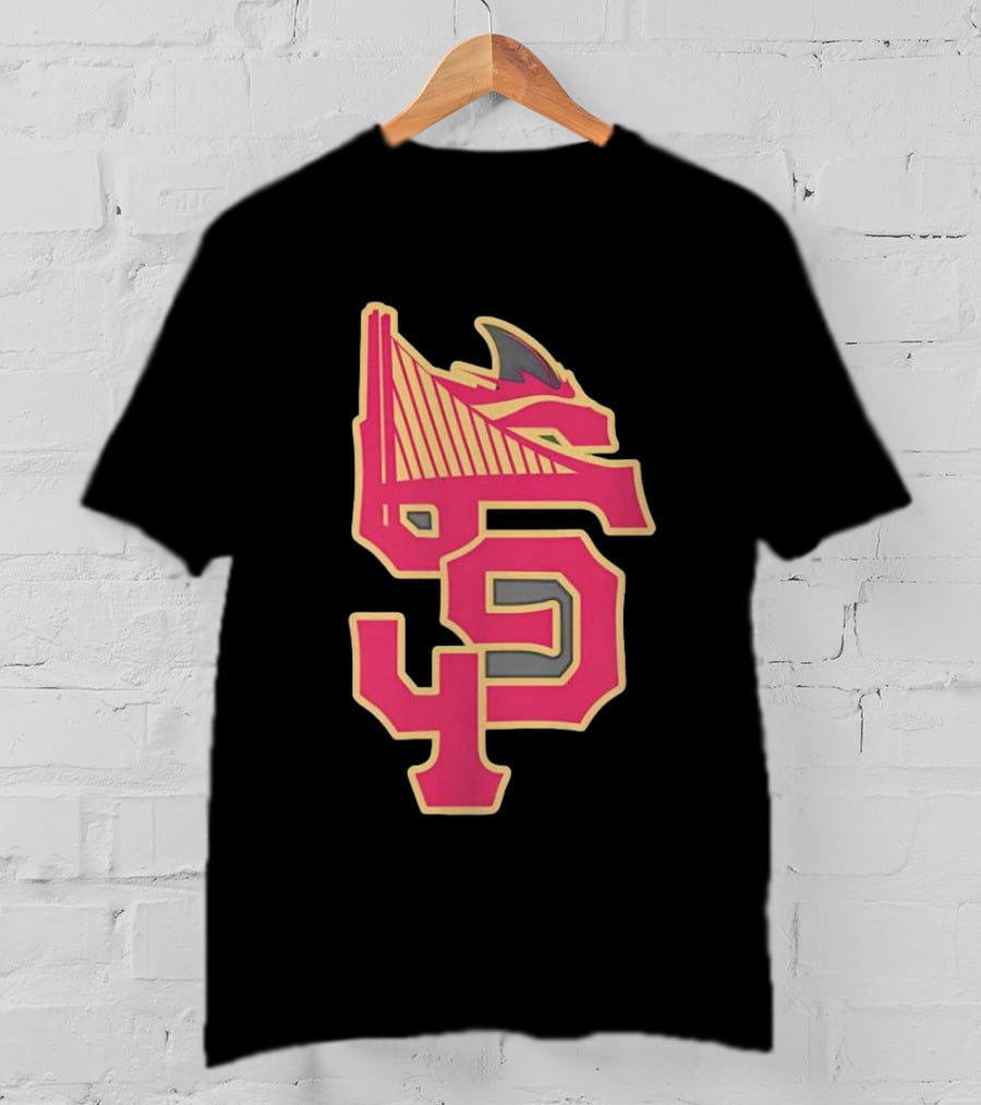 San Francisco 49ers Giants Sharks Warriors Golden Gate Bridge T-Shirt