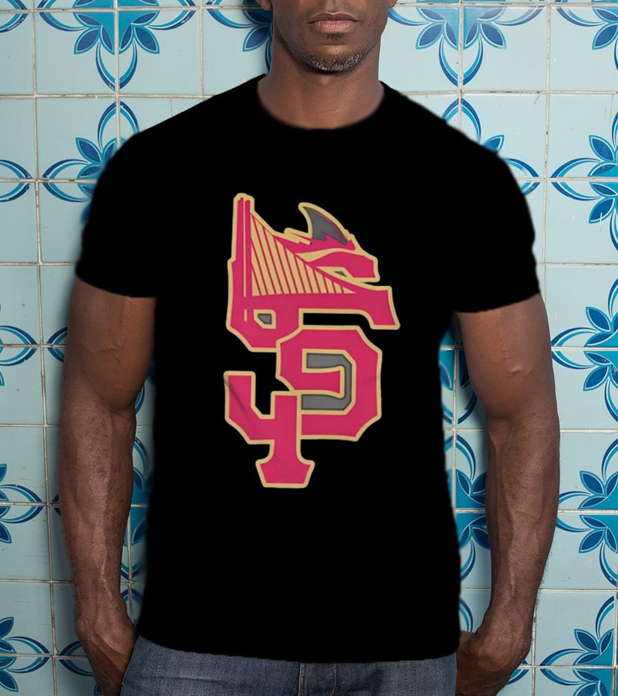San Francisco 49ers Giants Sharks Warriors Golden Gate Bridge T-Shirt