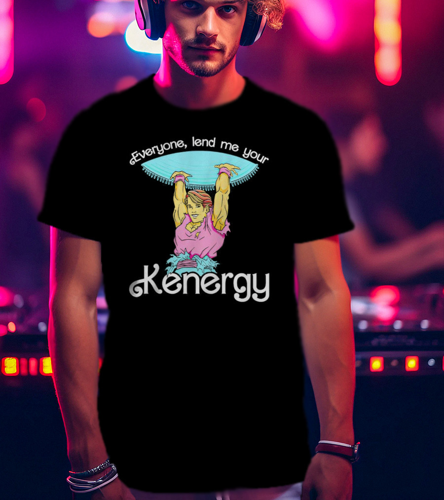 Everyone Lend Me Your Kenergy 80s Workout Style With Colorful Fitness T-Shirt