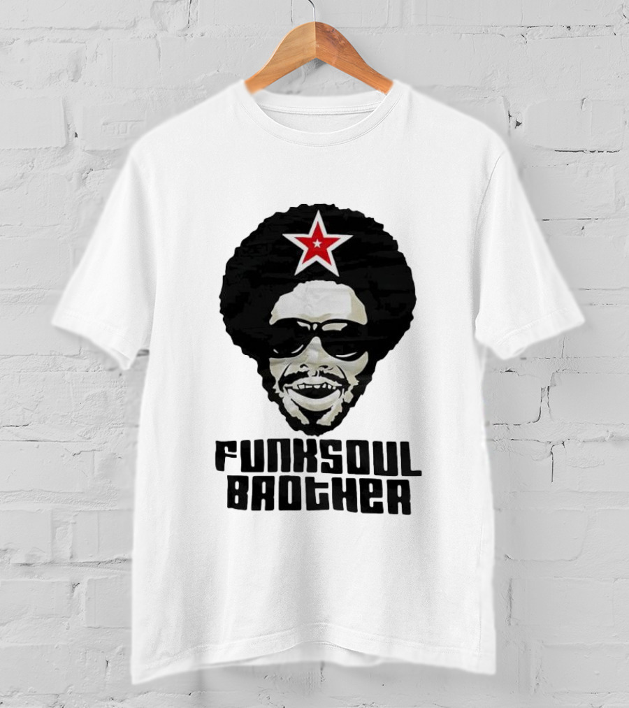 Funk Soul Brother Afro Star Retro Vintage T-Shirt