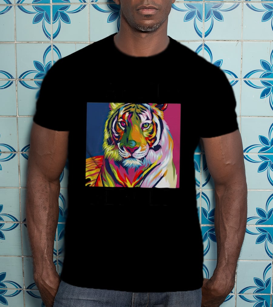 Dareto Be Bold Colorful Tiger T-Shirt