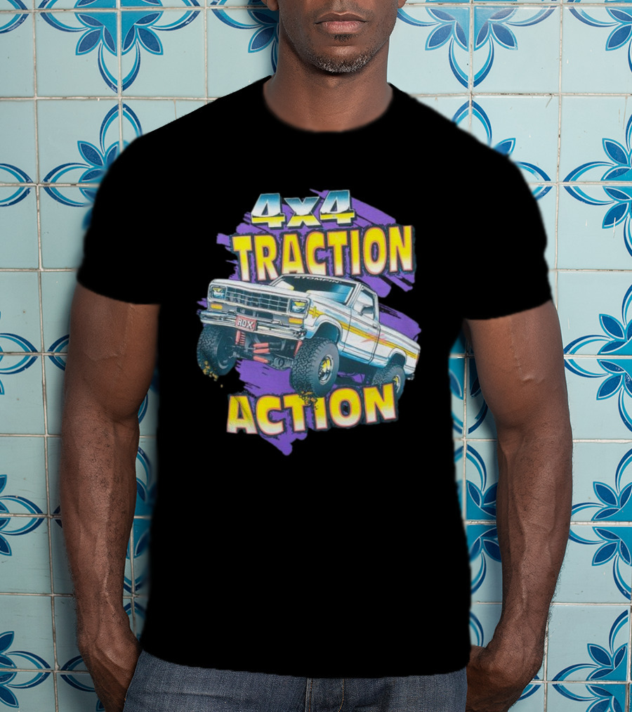 4x4 Traction Action Vintage Truck ROXX T-Shirt