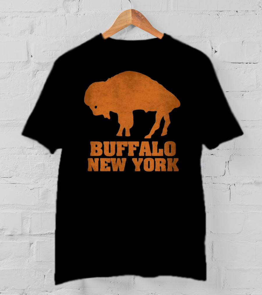 Buffalo New York Vintage Style Orange Buffalo T-Shirt