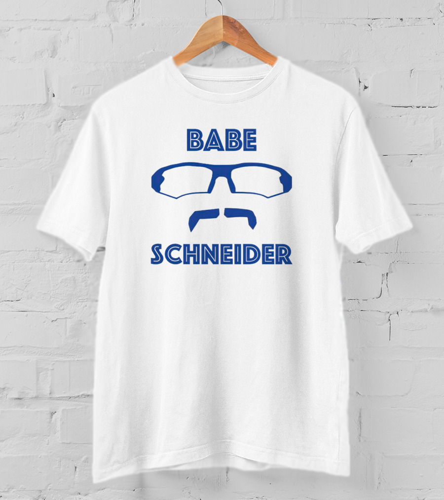 Babe Schneider Glasses Mustache Face T-Shirt