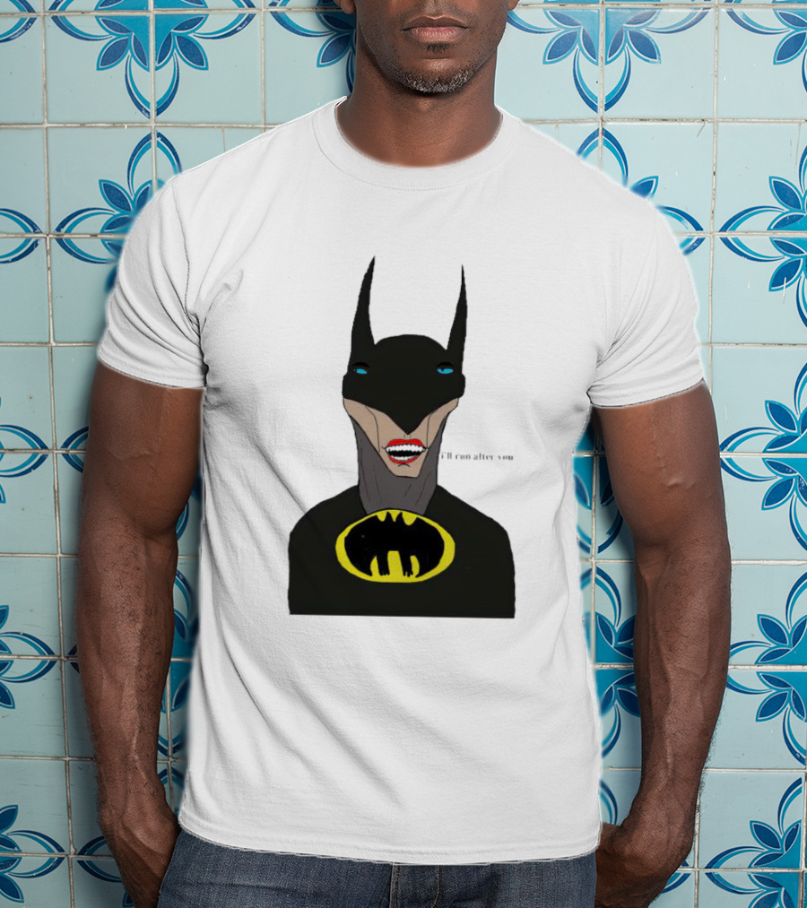Batman I'll Run After You Joker-Inspired Face With Iconic Bat T-Shirt