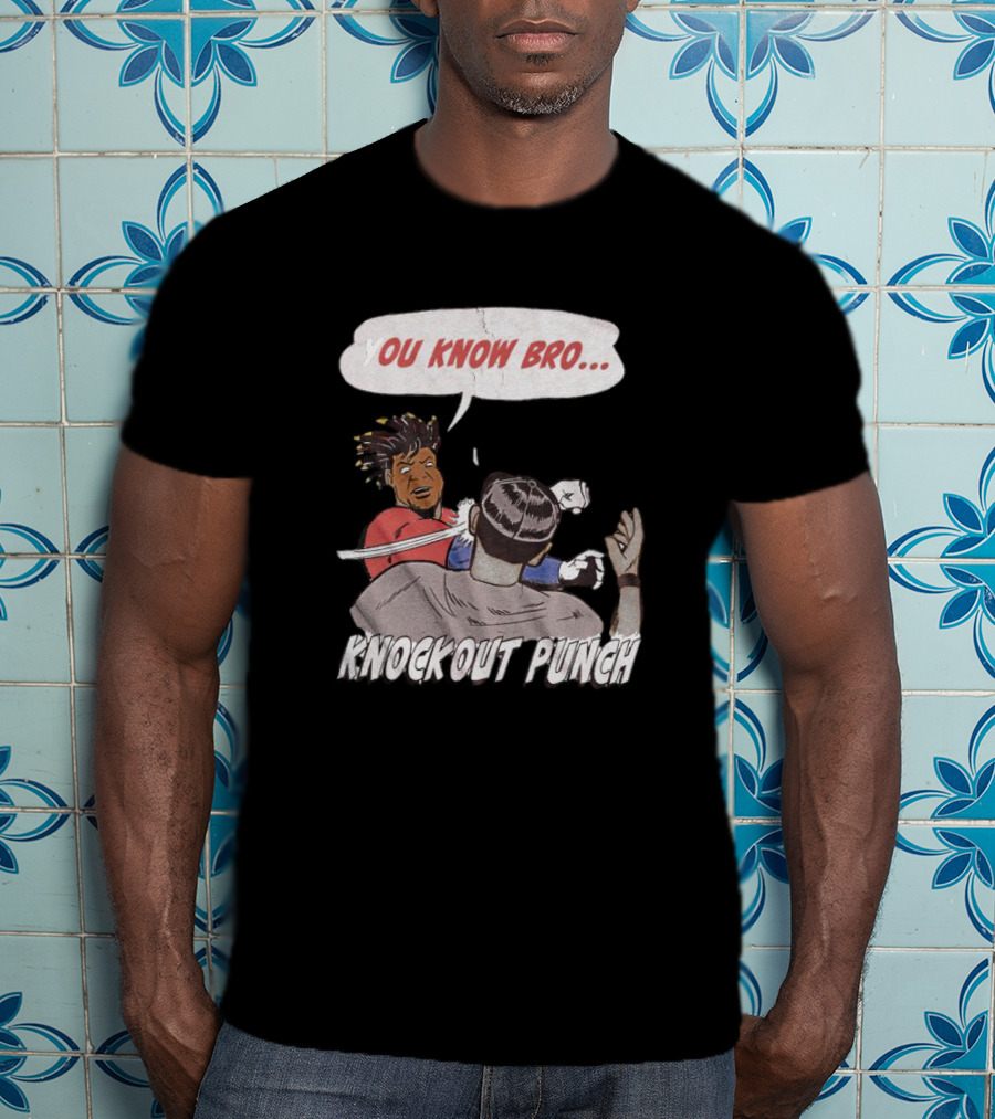 You Know Bro Knockout Punch Comic Style Fight Scene T-Shirt