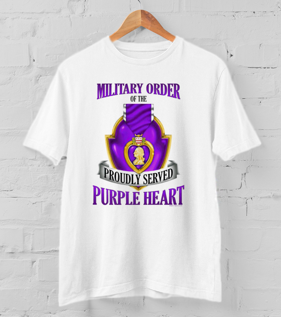 Military Order Of The Proudly Served Purple Heart Honor Emblem T-Shirt