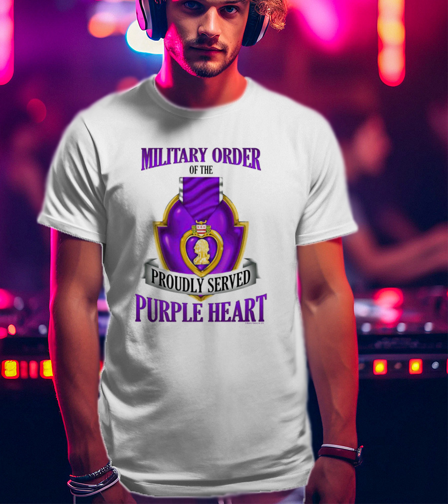 Military Order Of The Proudly Served Purple Heart Honor Emblem T-Shirt