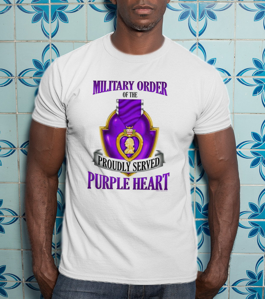 Military Order Of The Proudly Served Purple Heart Honor Emblem T-Shirt