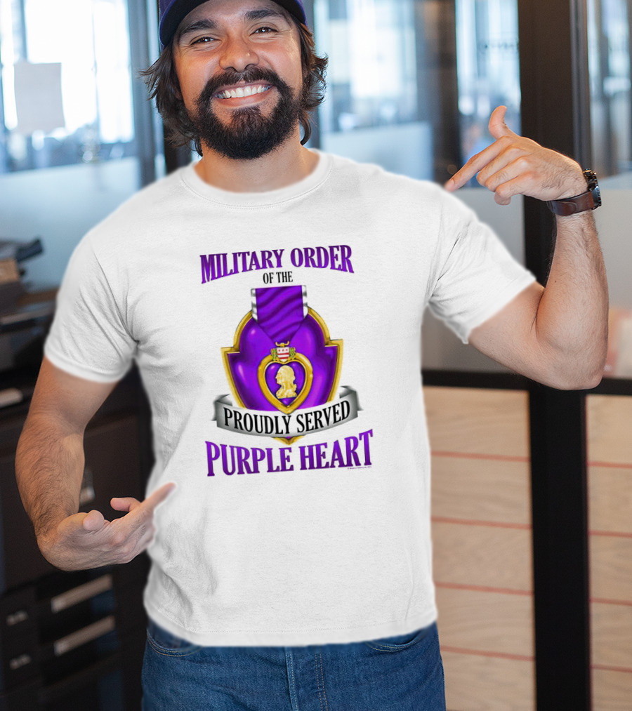 Military Order Of The Proudly Served Purple Heart Honor Emblem T-Shirt