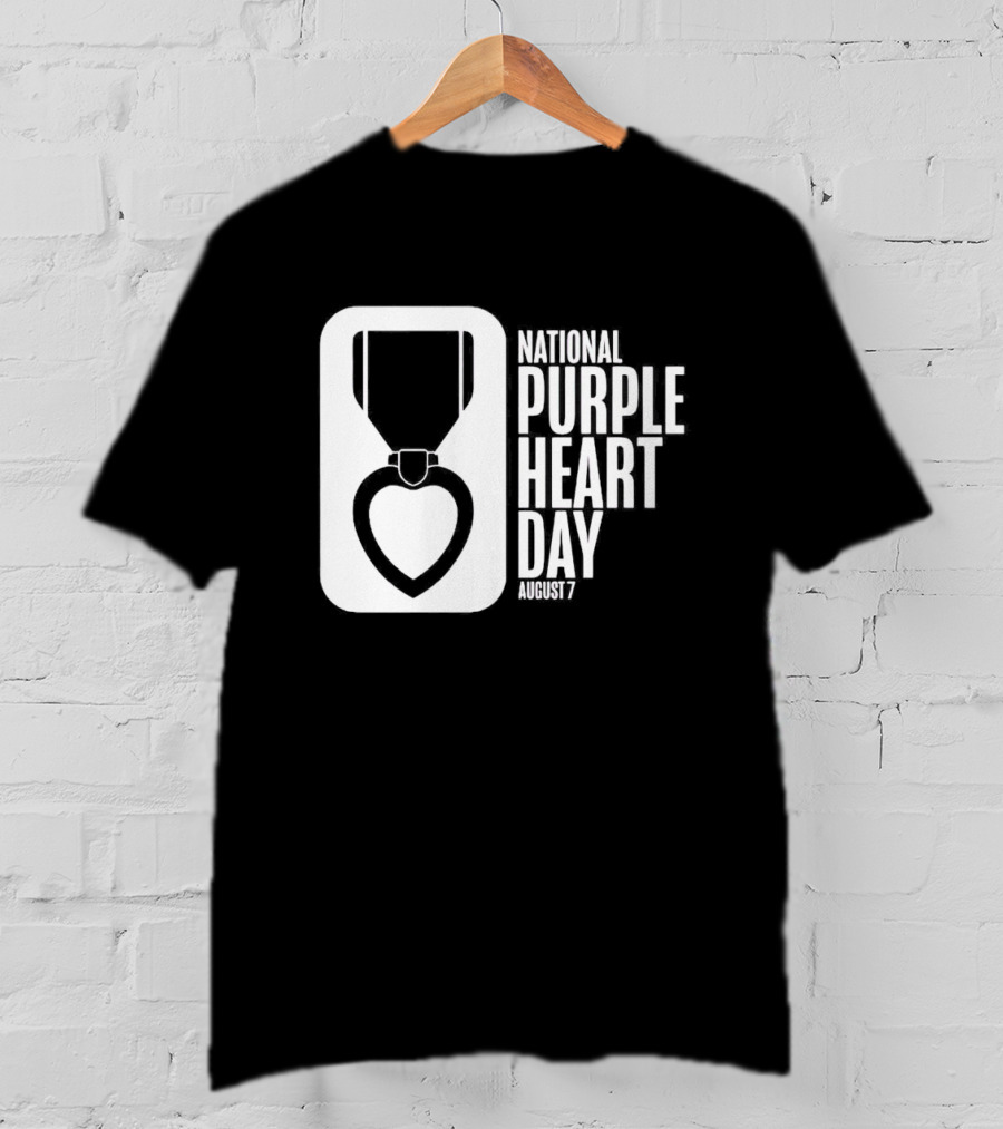 National Purple Heart Day August 7 Iconic Medal T-Shirt