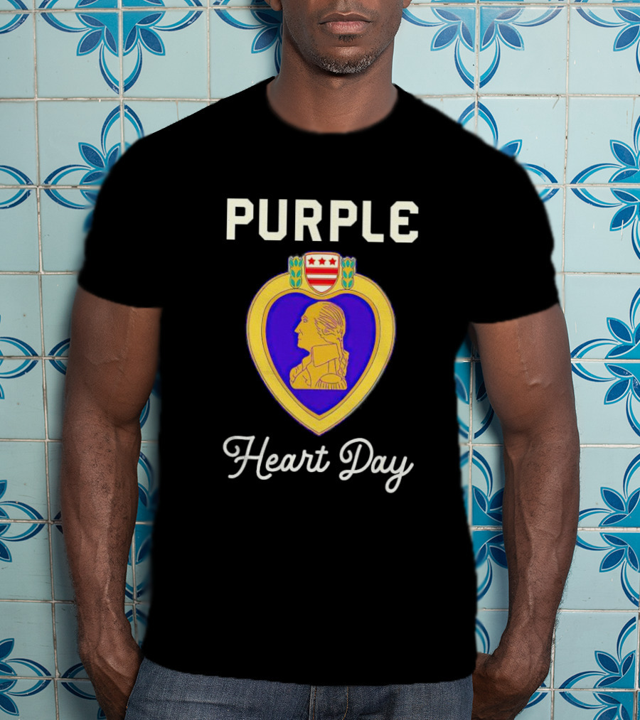 Purple Heart Day Military Medal Emblem T-Shirt
