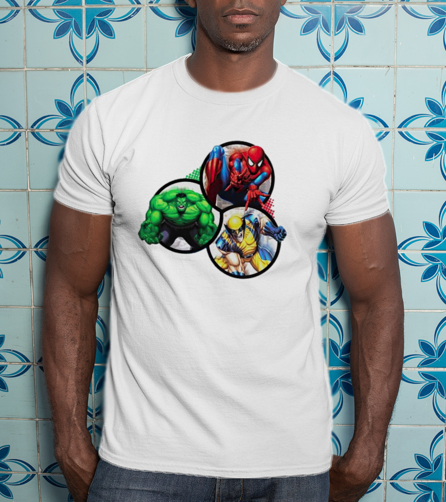 Marvel's Trinity Hulk Spider-Man Wolverine T-Shirt