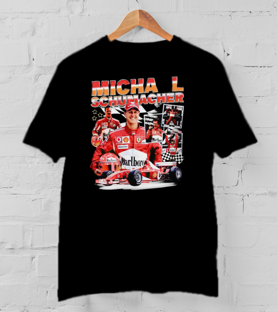 Michael Schumacher F1 Racing Legend Ferrari Champion Collage T-Shirt