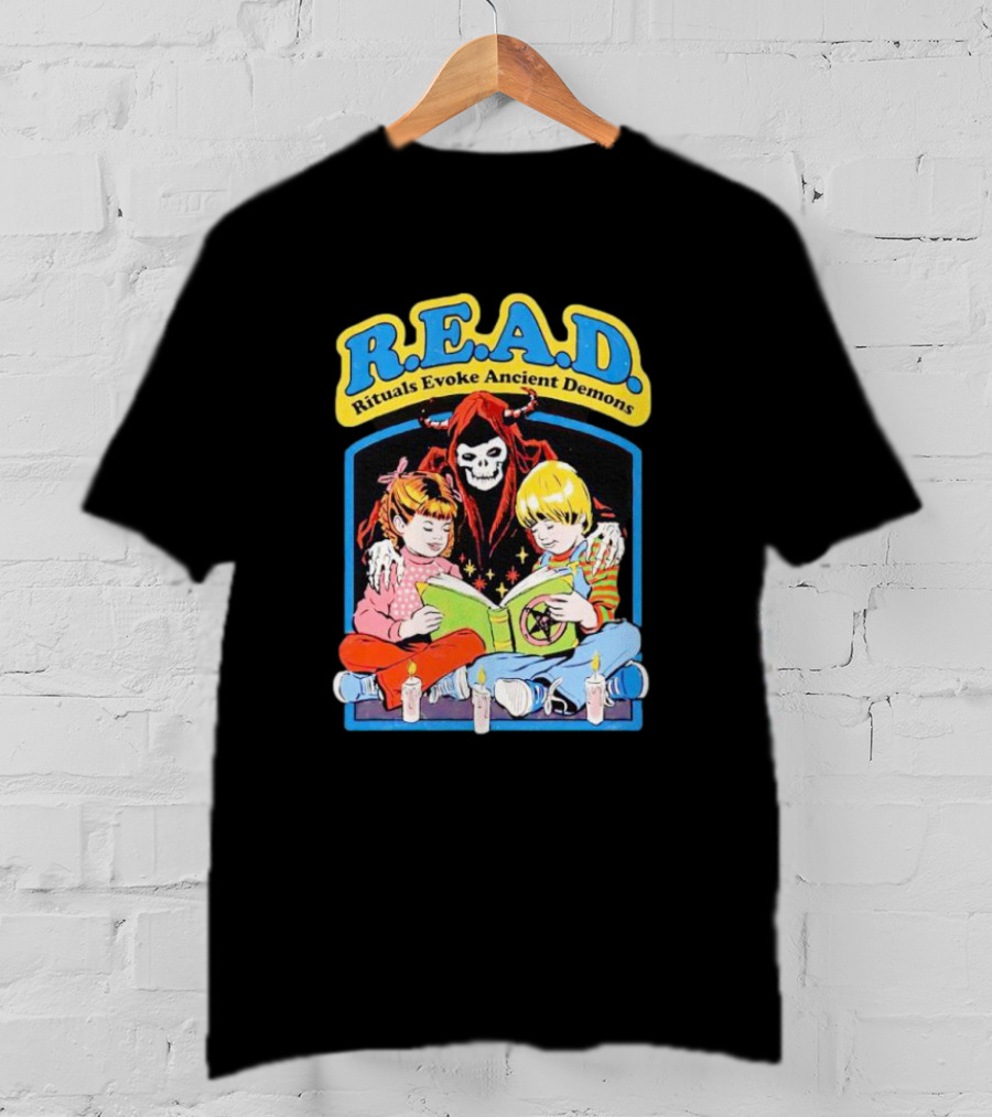 R.E.A.D. Rituals Evoke Ancient Demons Grim Reaper Storytime With Children And Candles T-Shirt
