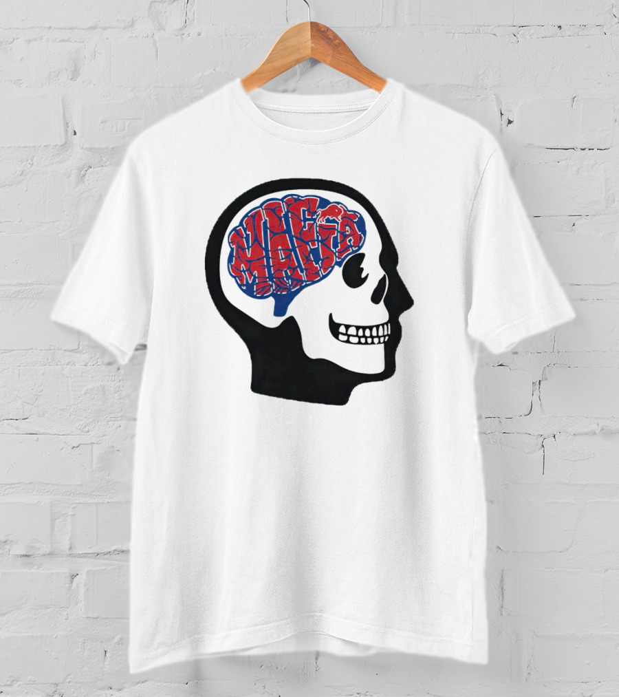 Mafia Bills Skull Brain Typography T-Shirt