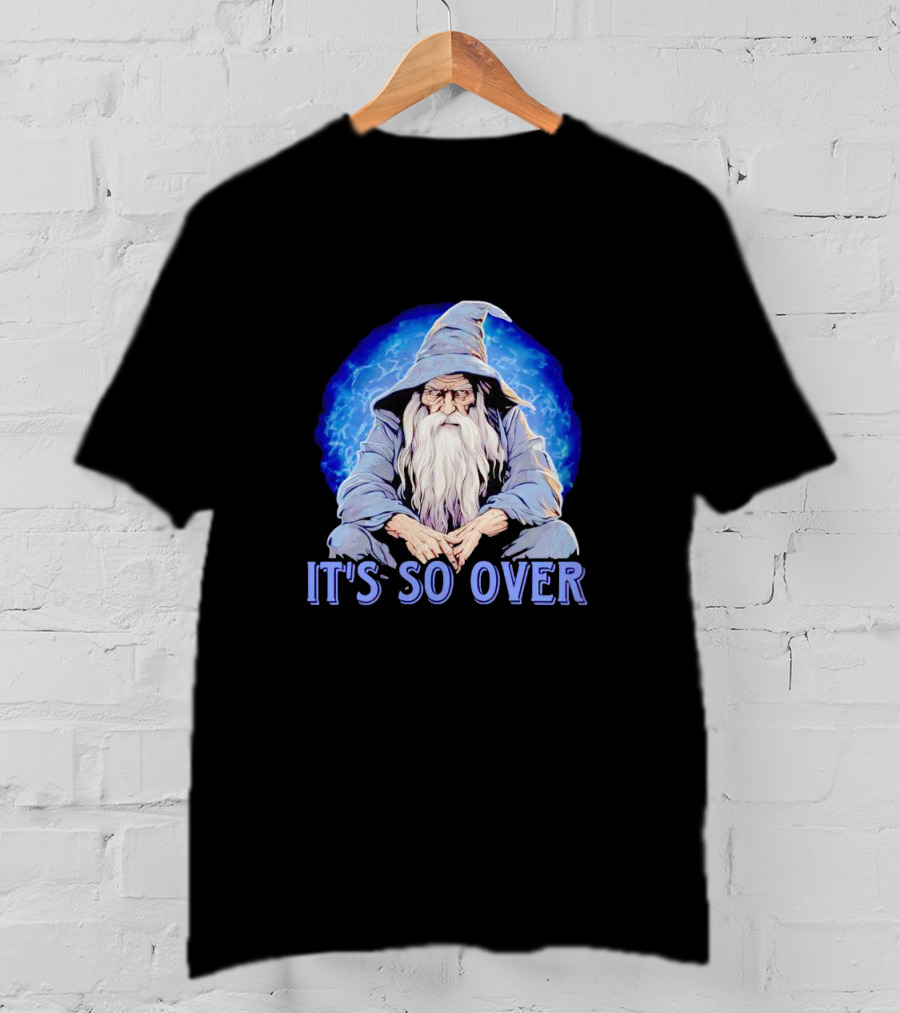 IT'S SO OVER Wizard Lightning Blue Aura T-Shirt