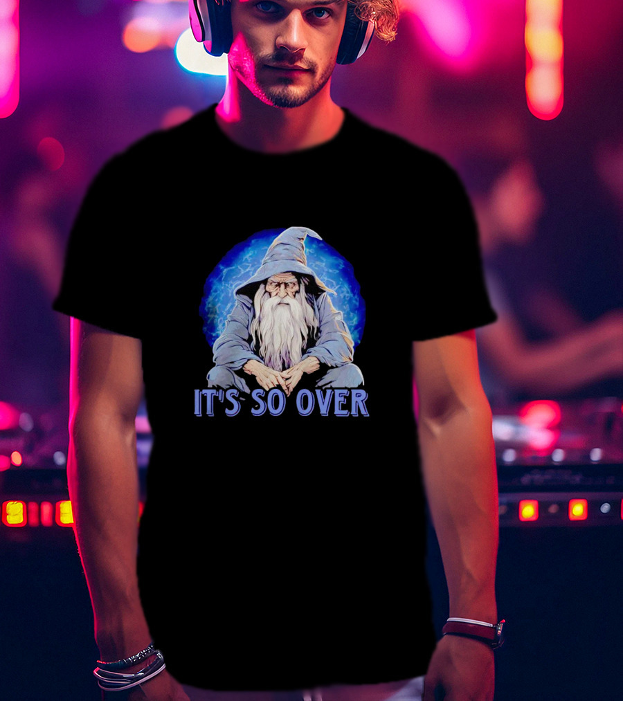 IT'S SO OVER Wizard Lightning Blue Aura T-Shirt