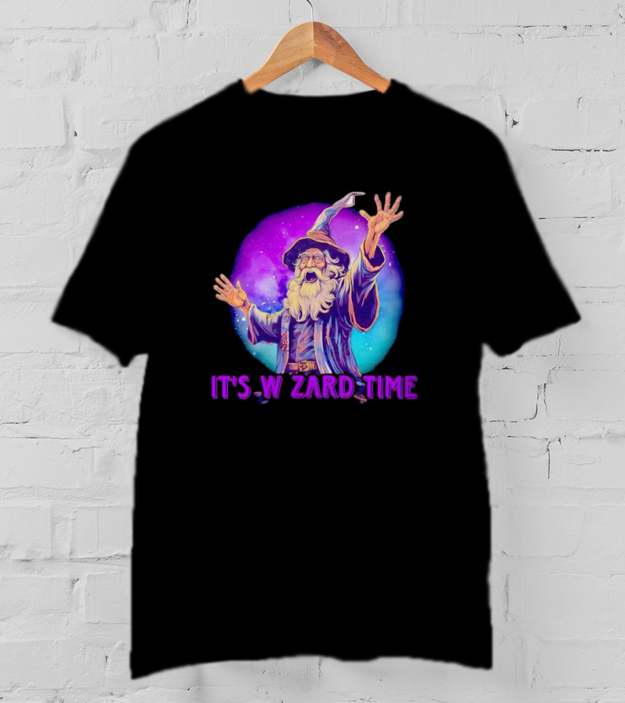 It's Wizard Time Magical Purple Space Wizard T-Shirt