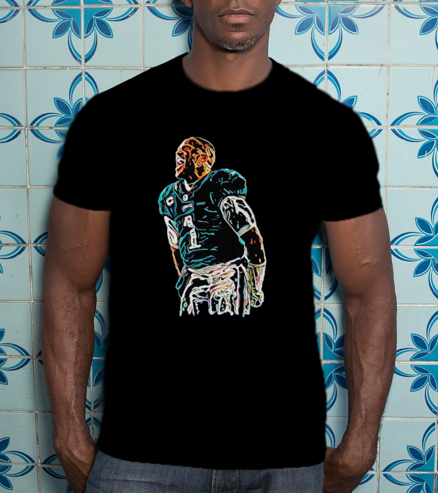 Jalen Hurts Philadelphia Football Star Dynamic Pose T-Shirt