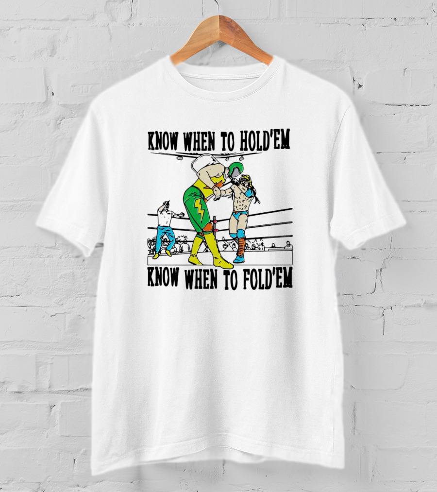 Know When To Hold’em Know When To Fold’em Boxing Match Scene T-Shirt