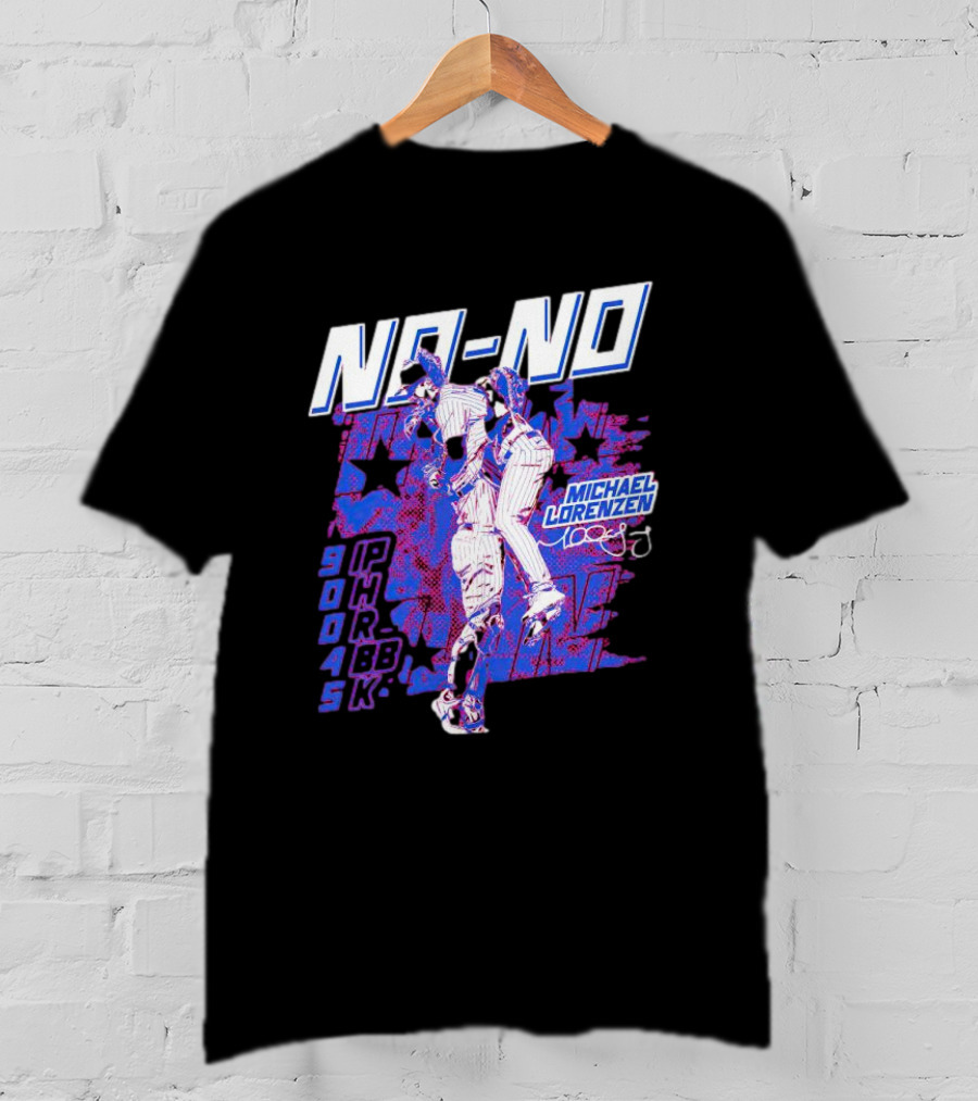 NO-NO Michael Lorenzen Signature With Stars And Stats T-Shirt