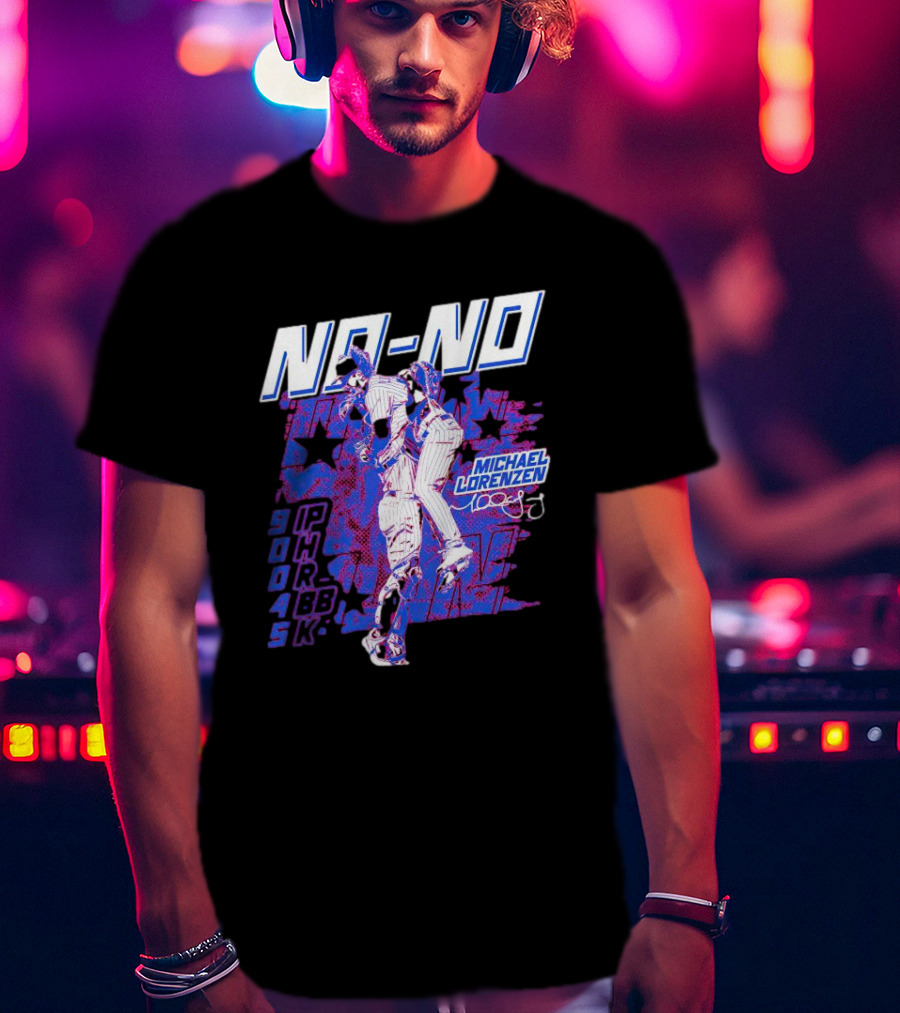 NO-NO Michael Lorenzen Signature With Stars And Stats T-Shirt