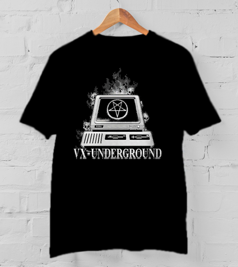 VX-Underground Retro Computer With Pentagram T-Shirt