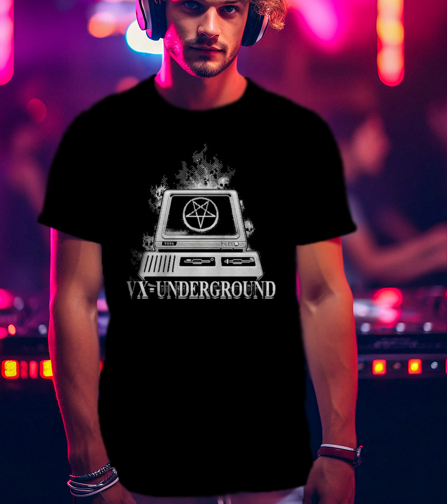 VX-Underground Retro Computer With Pentagram T-Shirt