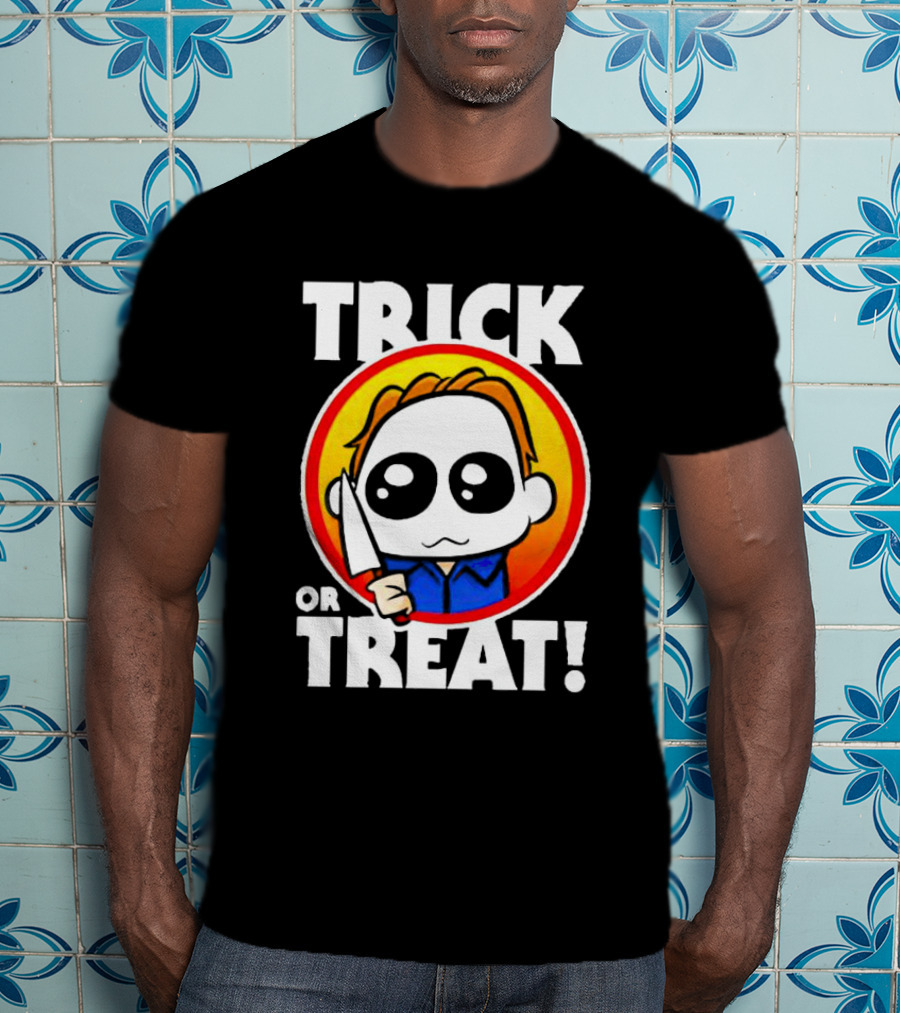 Michael Myers Chibi Trick Or Treat Halloween Character T-Shirt